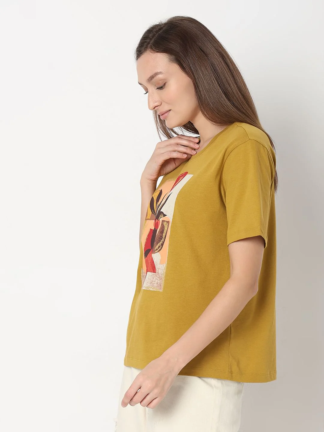 Green Floral Print T-Shirt - Image 3