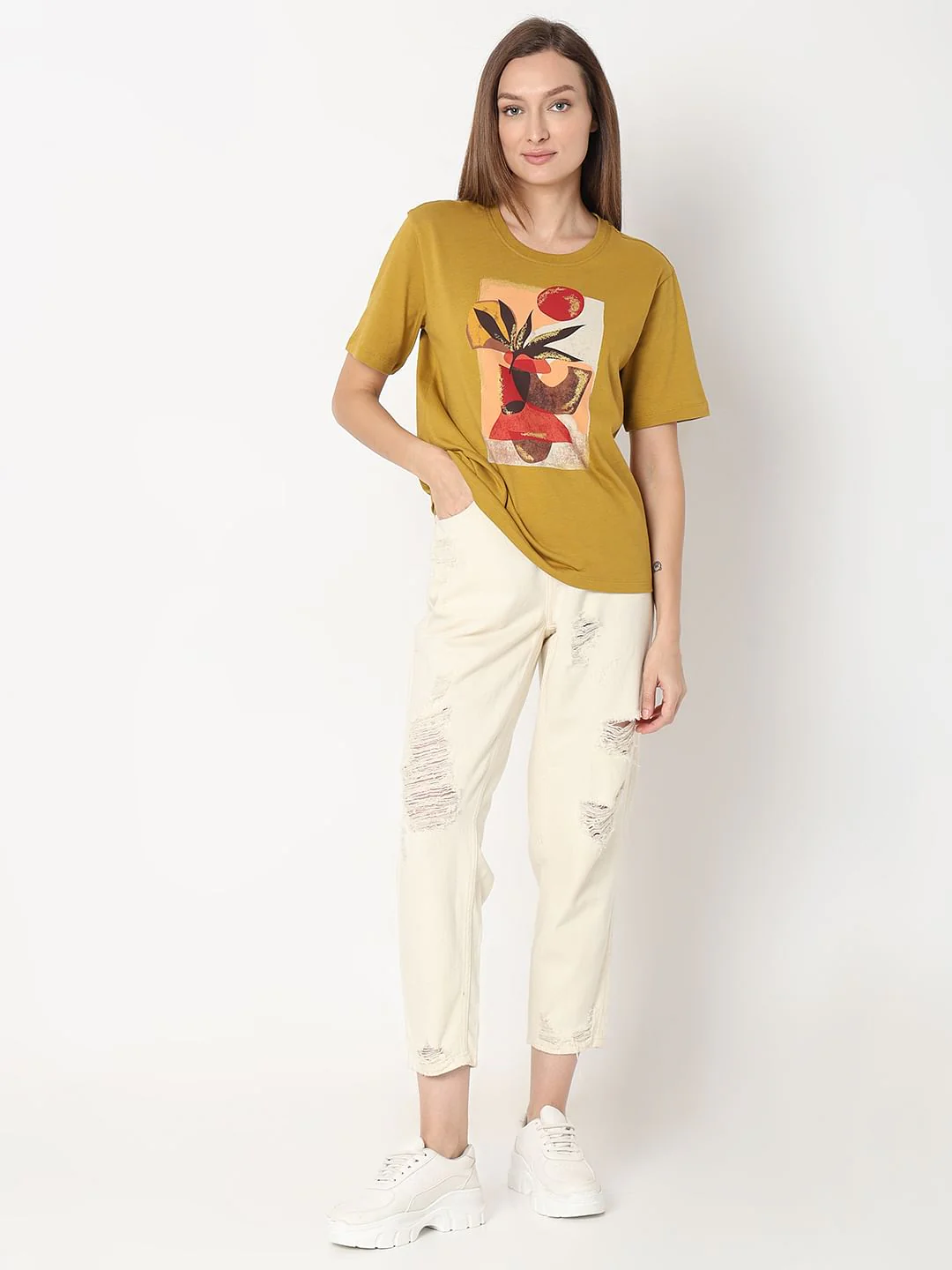 Green Floral Print T-Shirt - Image 5