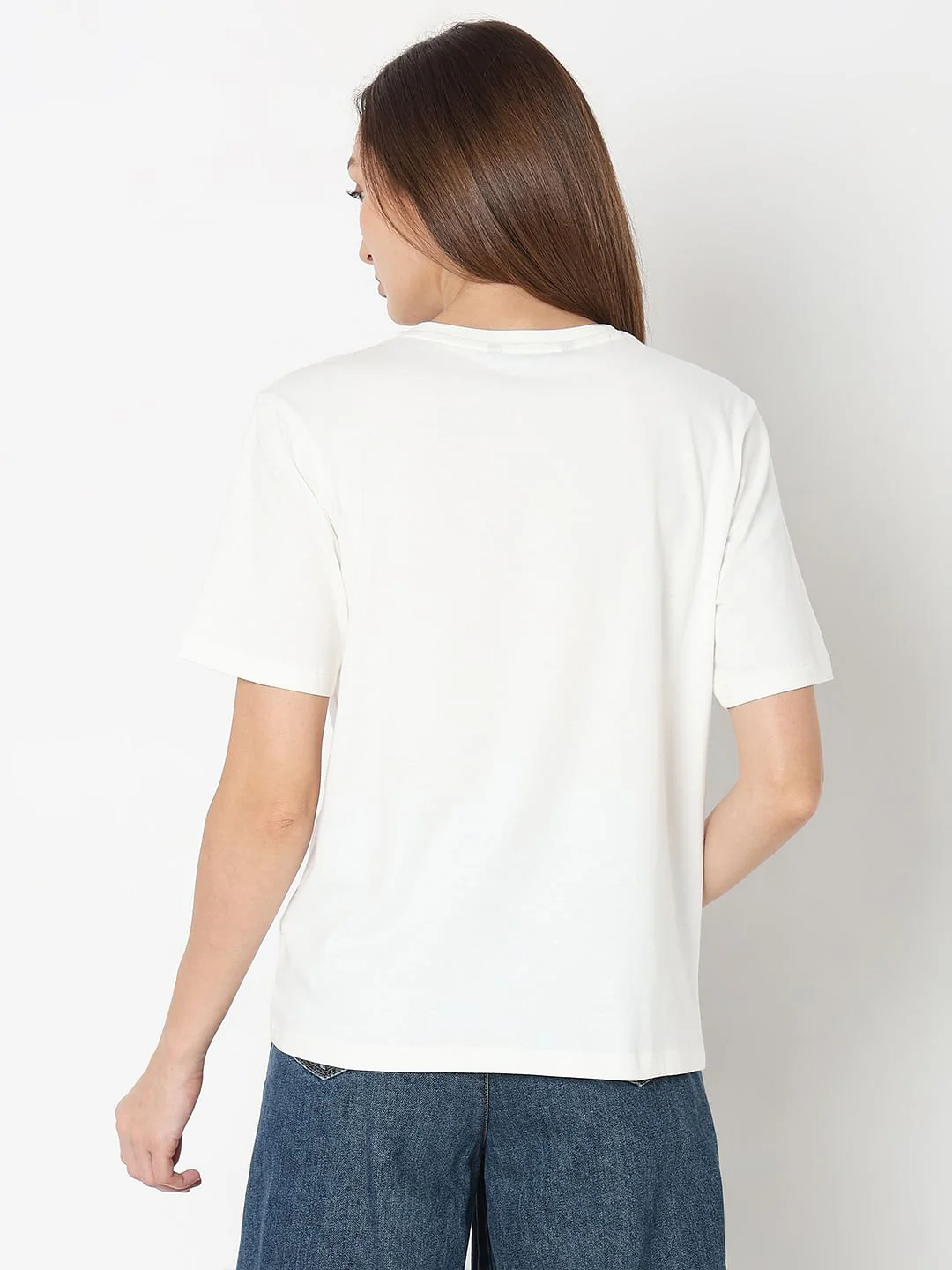 White Floral Print T-Shirt - Image 4