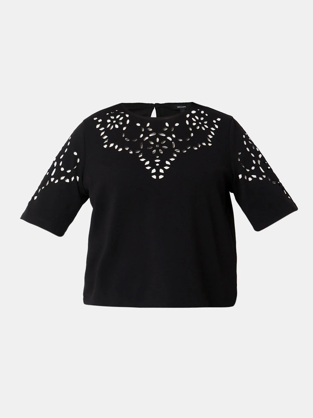 Black Cut-Out T-Shirt - Image 7