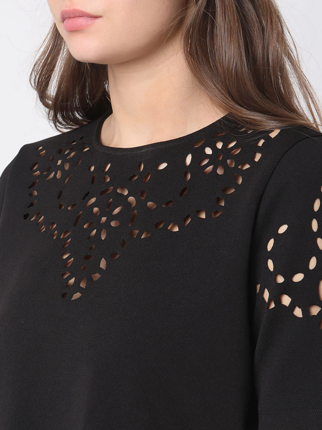 Black Cut-Out T-Shirt - Image 8