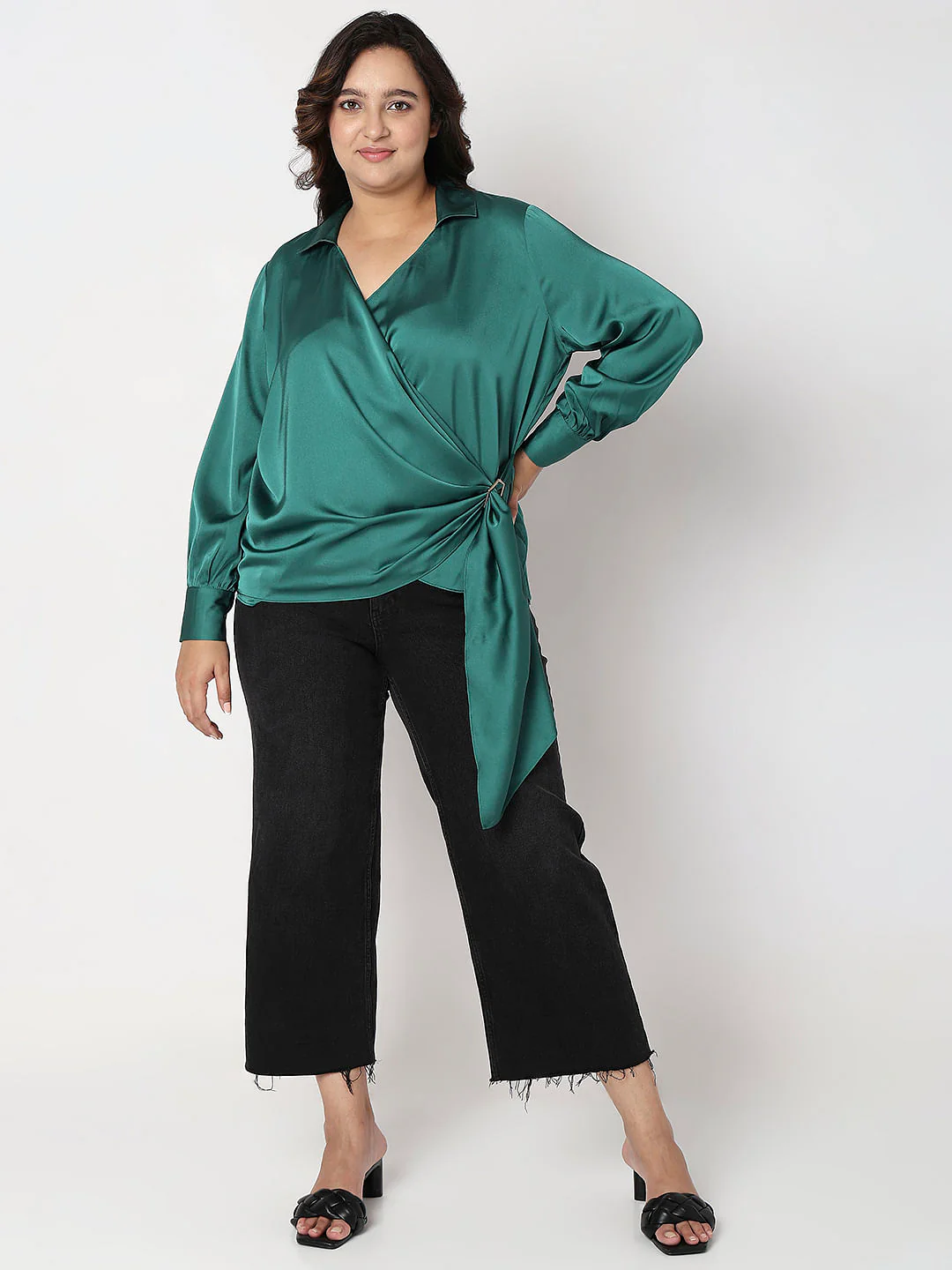 Curve Green Overlap Shirt - Image 5