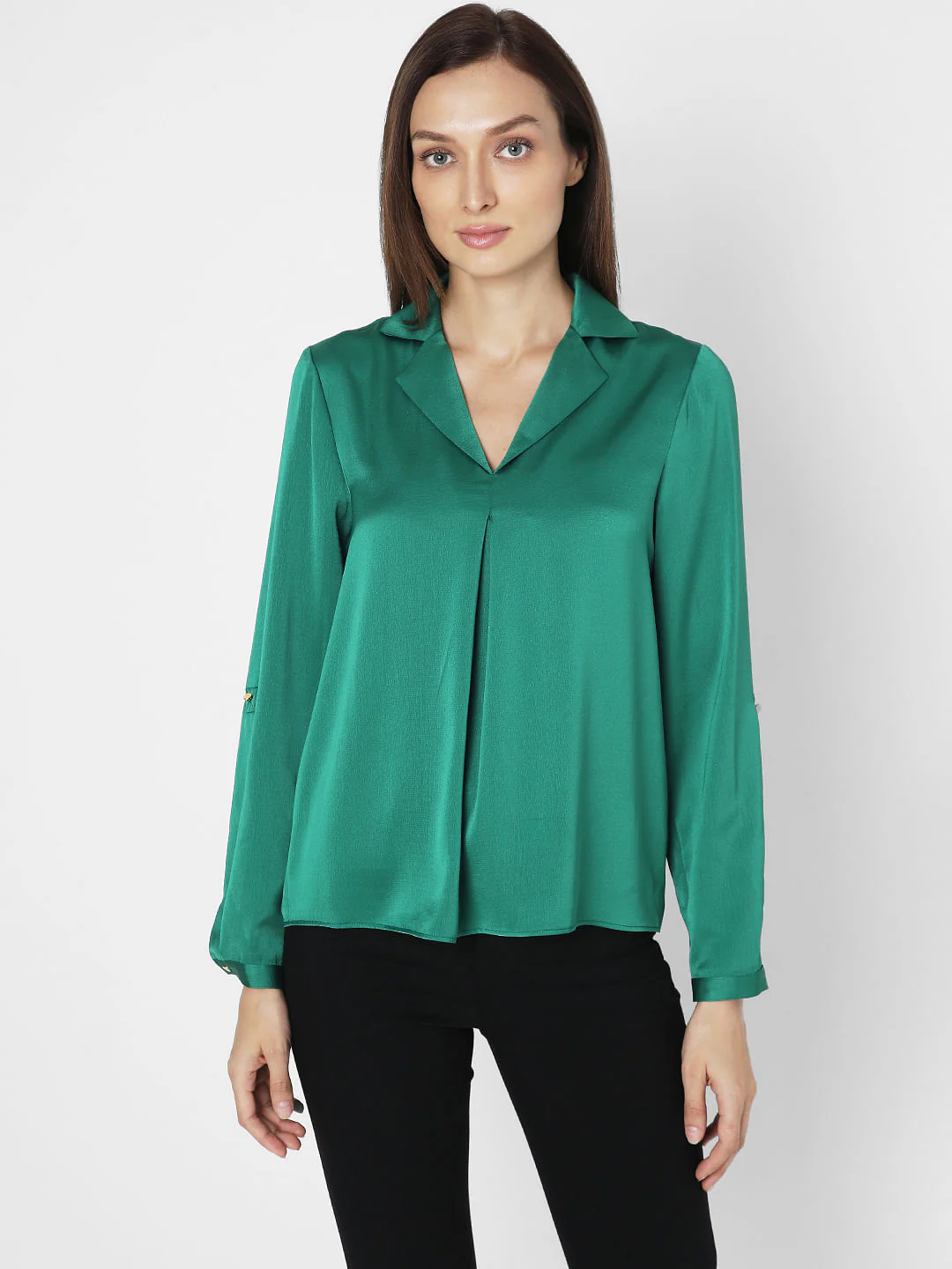Green Satin Shirt - Image 2