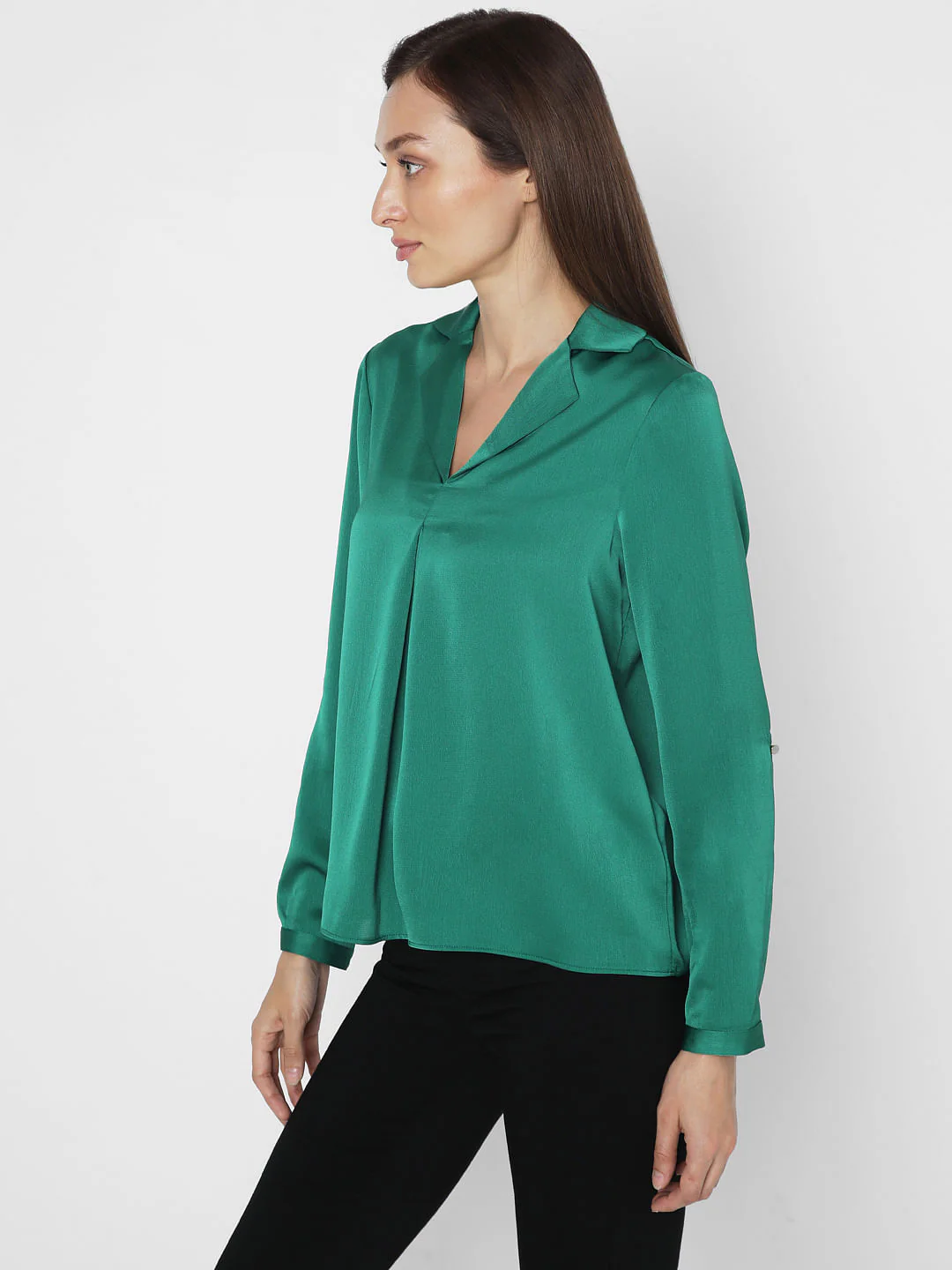 Green Satin Shirt - Image 3