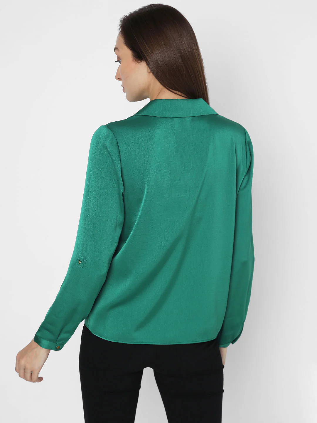 Green Satin Shirt - Image 4
