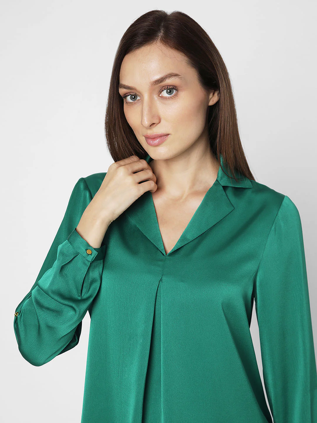 Green Satin Shirt - Image 6