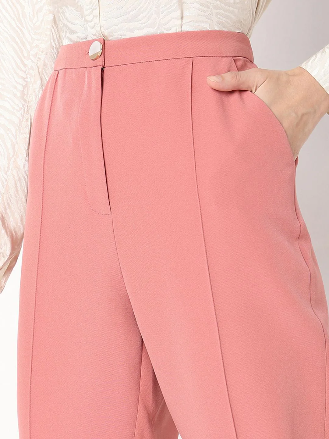 Coral High Rise Straight Fit Pants - Image 6