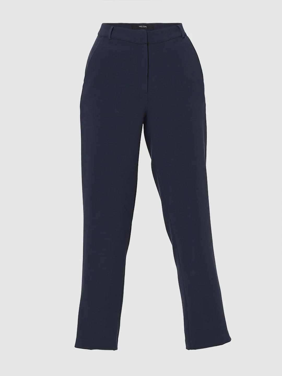 Navy Blue High Rise Straight Fit Pants - Image 7