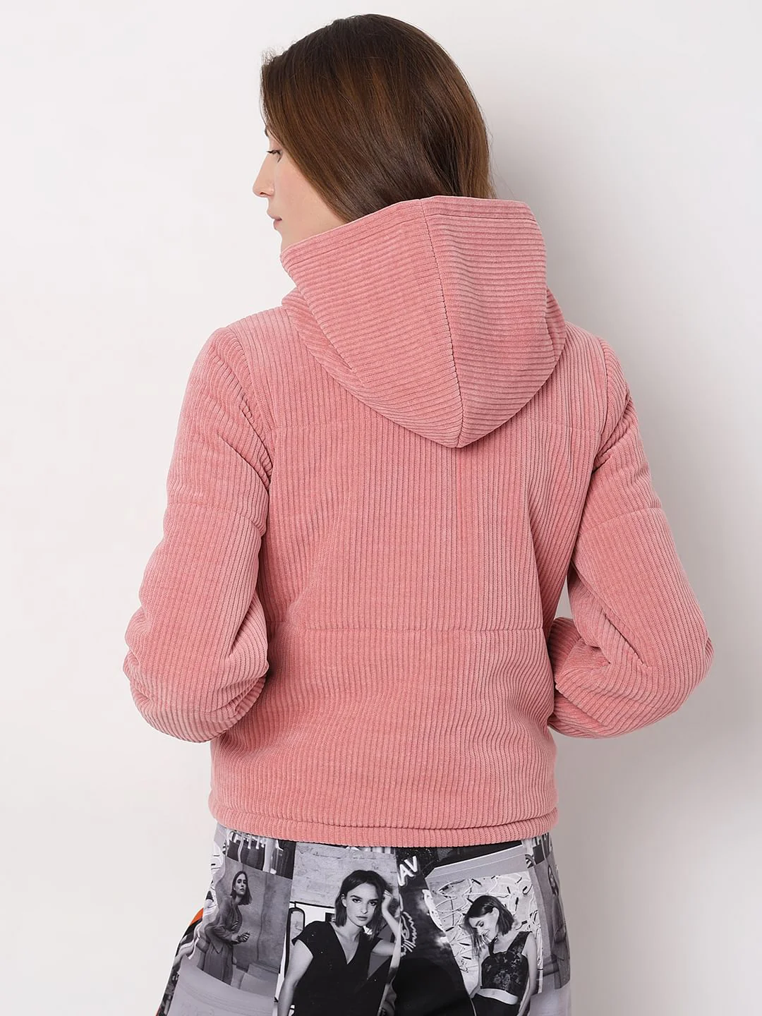Pink Corduroy Hooded Jacket - Image 4