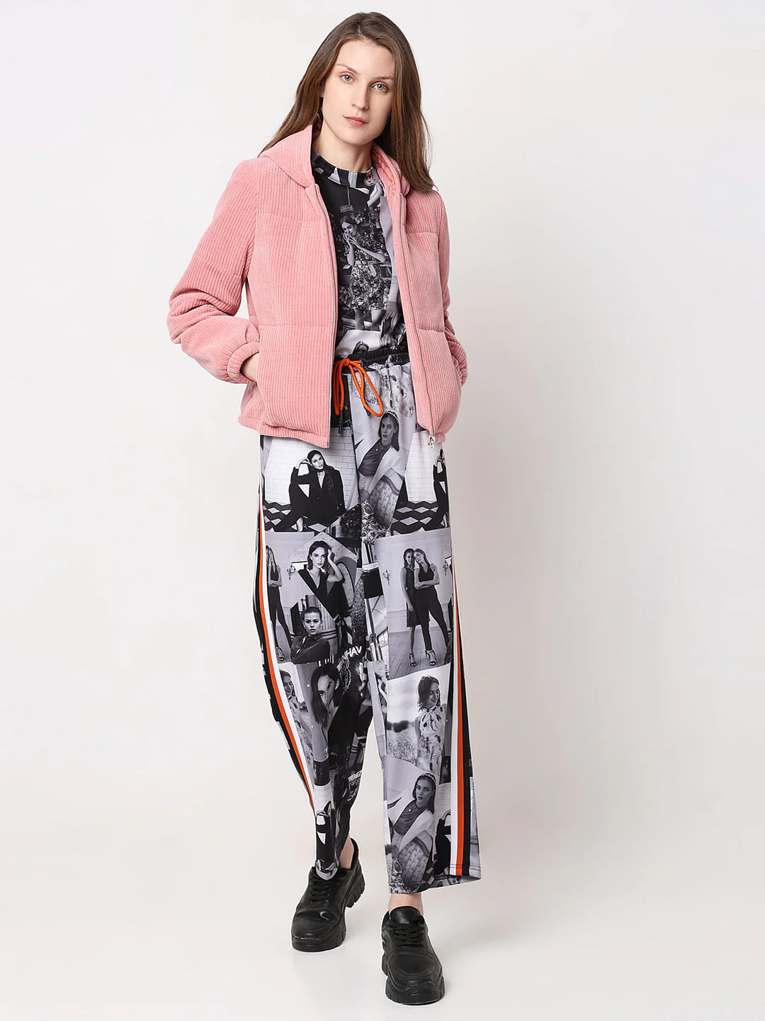 Pink Corduroy Hooded Jacket - Image 5