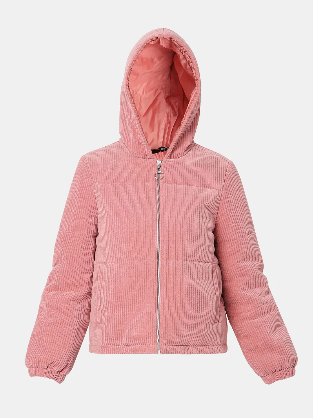 Pink Corduroy Hooded Jacket - Image 7