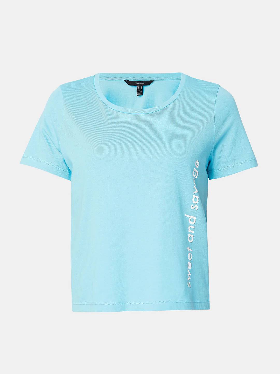 Blue Placement Print T-Shirt - Image 7