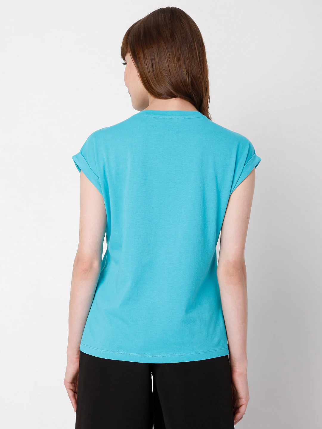 Blue Slogan Print T-Shirt - Image 4