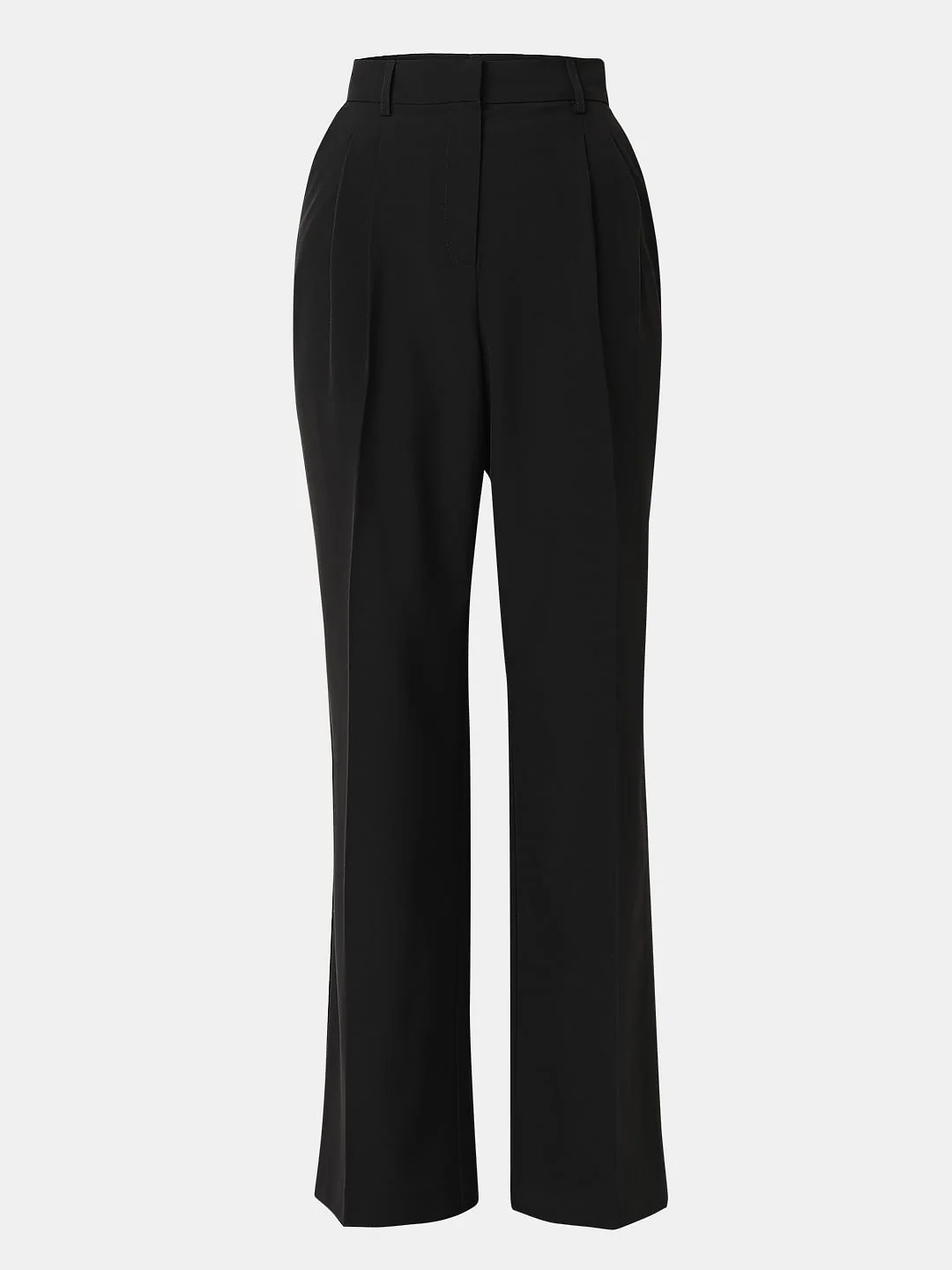 Black Mid Rise Wide Leg Dad Pants - Image 7
