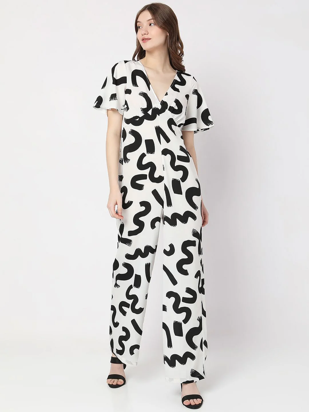 White Printed Jumpsuit - Image 2