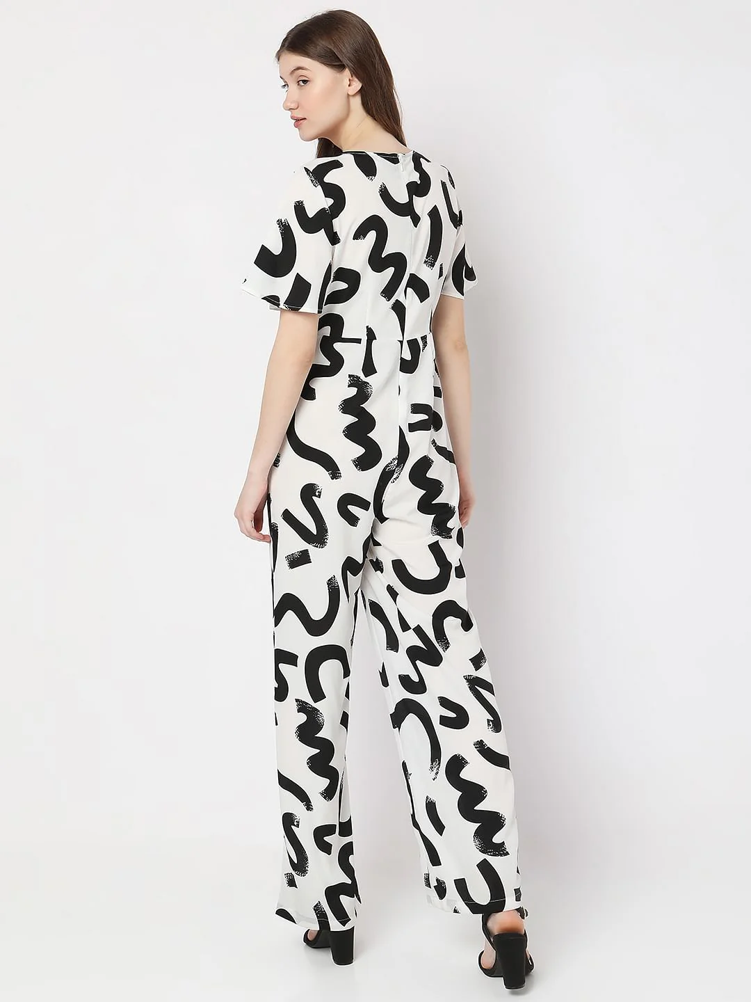 White Printed Jumpsuit - Image 4