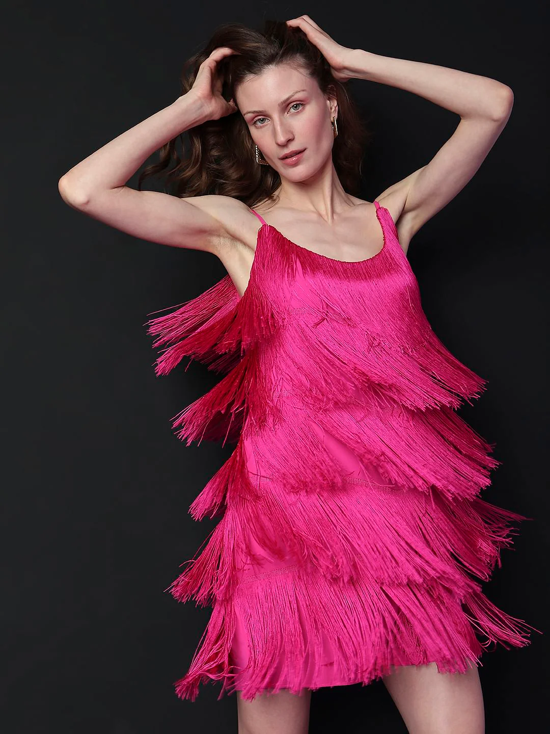 Marquee Pink Tassel Mini Dress - Image 2