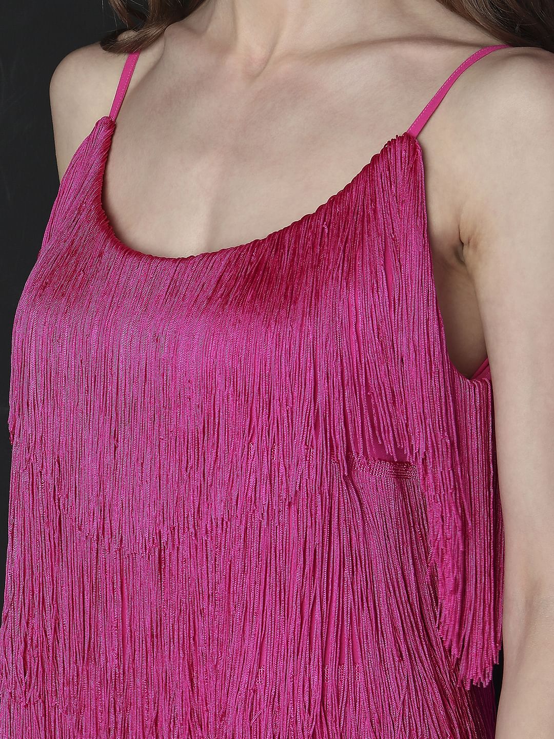 Marquee Pink Tassel Mini Dress - Image 8
