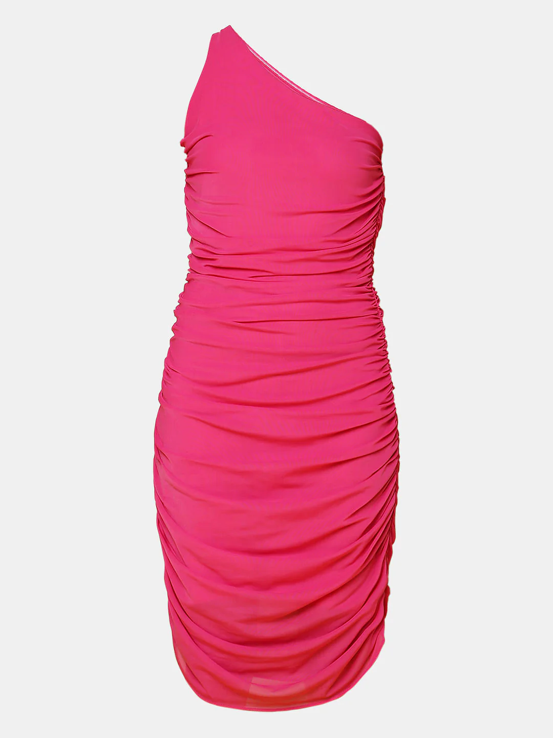 Marquee Pink One-Shoulder Midi Dress - Image 6