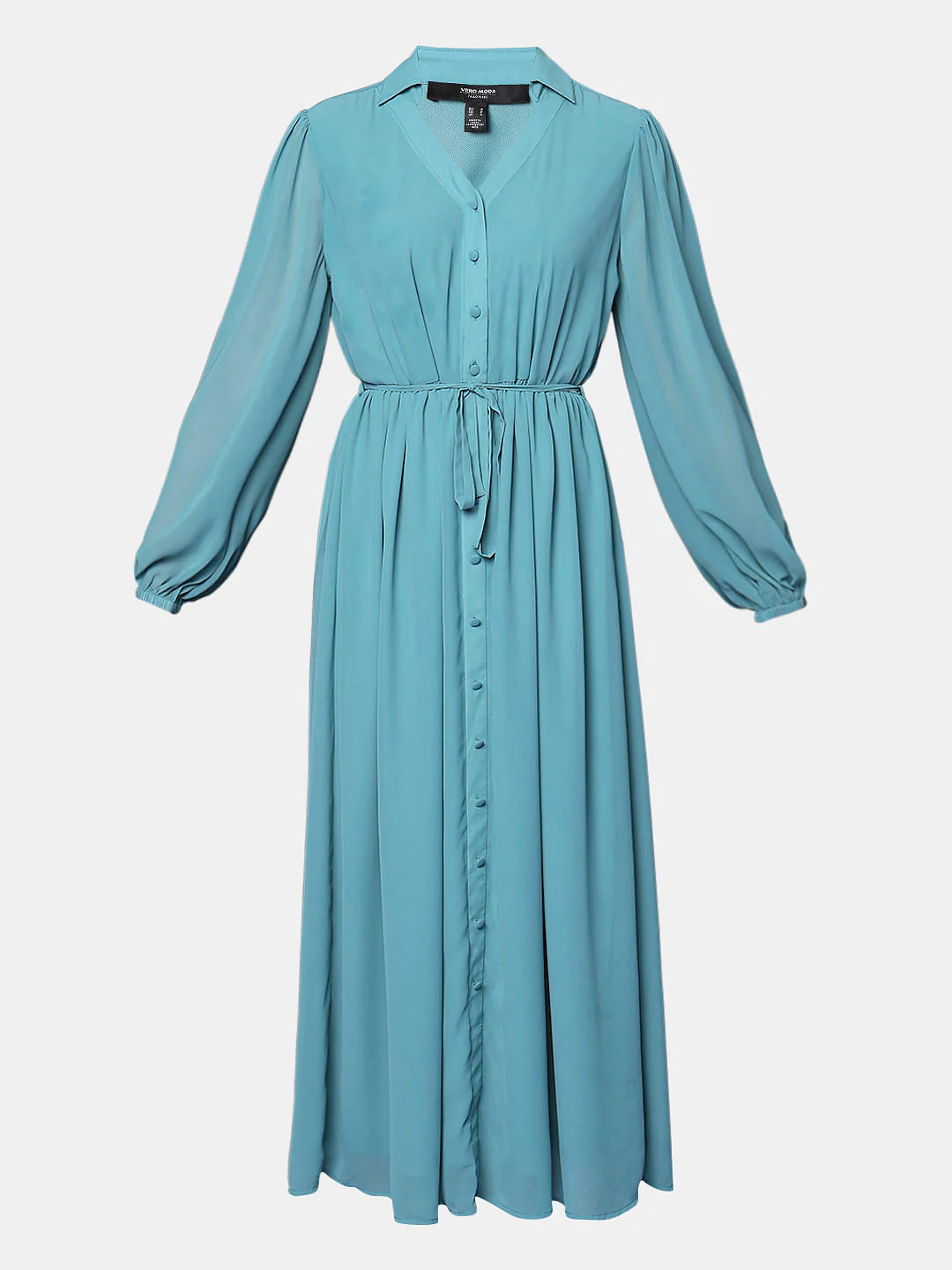 Teal Midi Shirt Dress - Image 6
