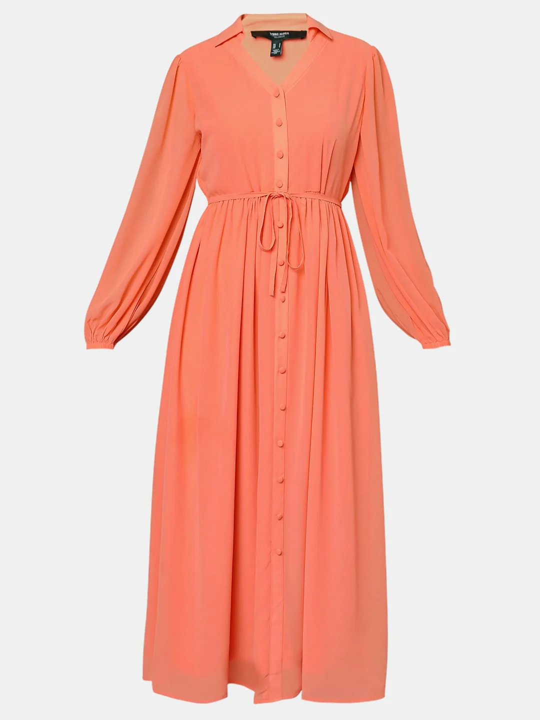 Coral Midi Shirt Dress - Image 5