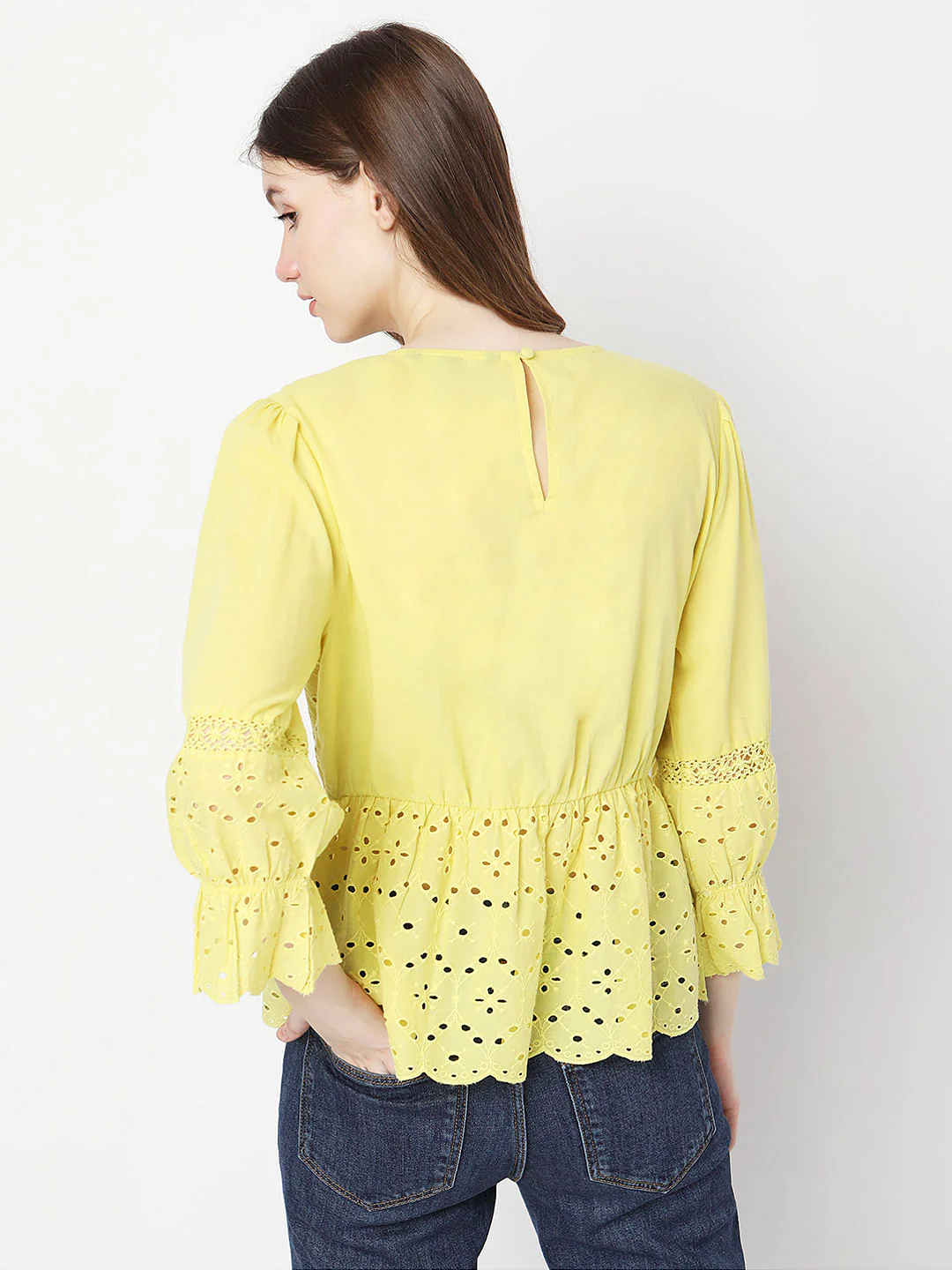 Yellow Schiffli Top - Image 4