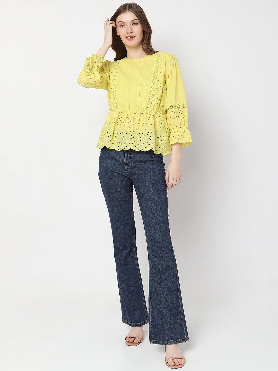 Yellow Schiffli Top - Image 5