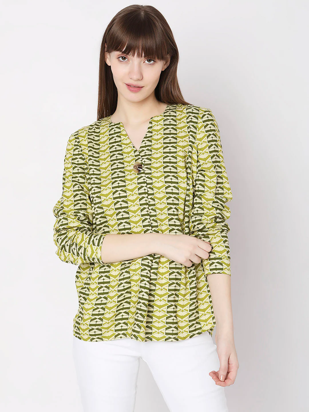 Green Printed Top - Image 2