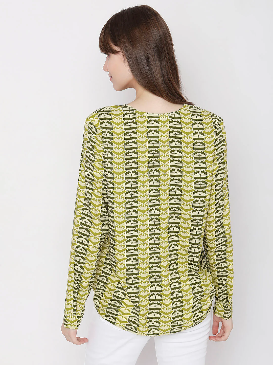 Green Printed Top - Image 4