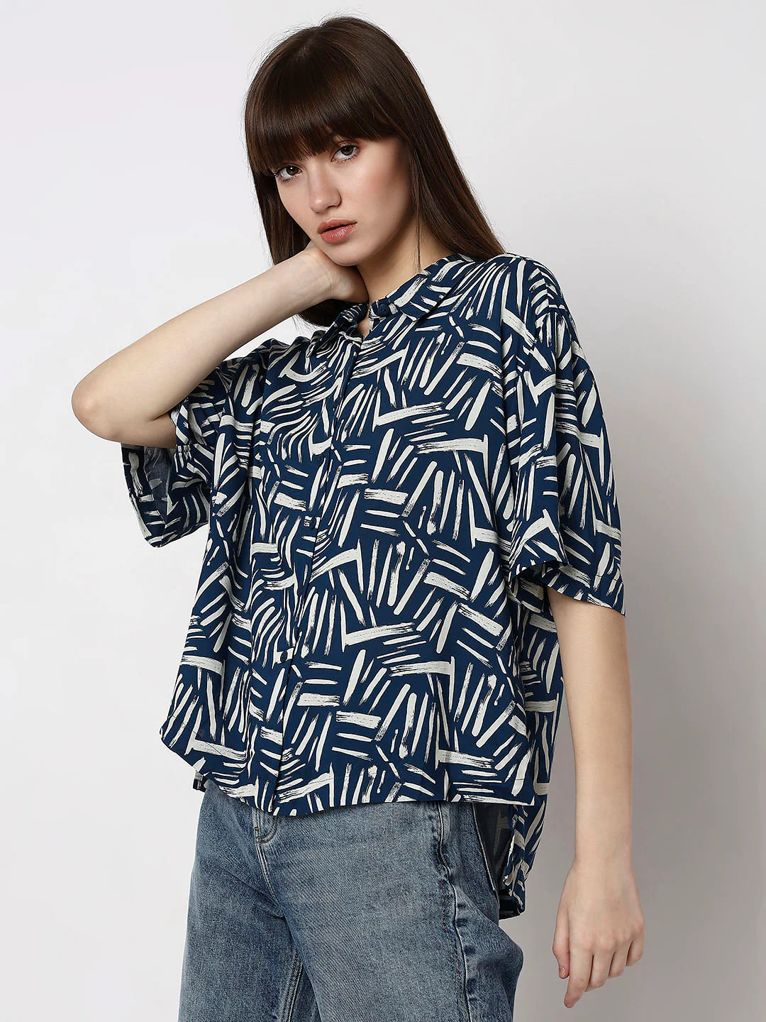 Blue Printed Shirt - Image 3