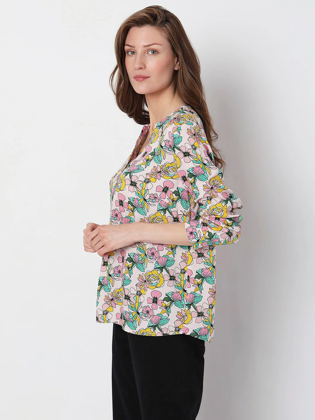 Pink Floral Print Top - Image 3