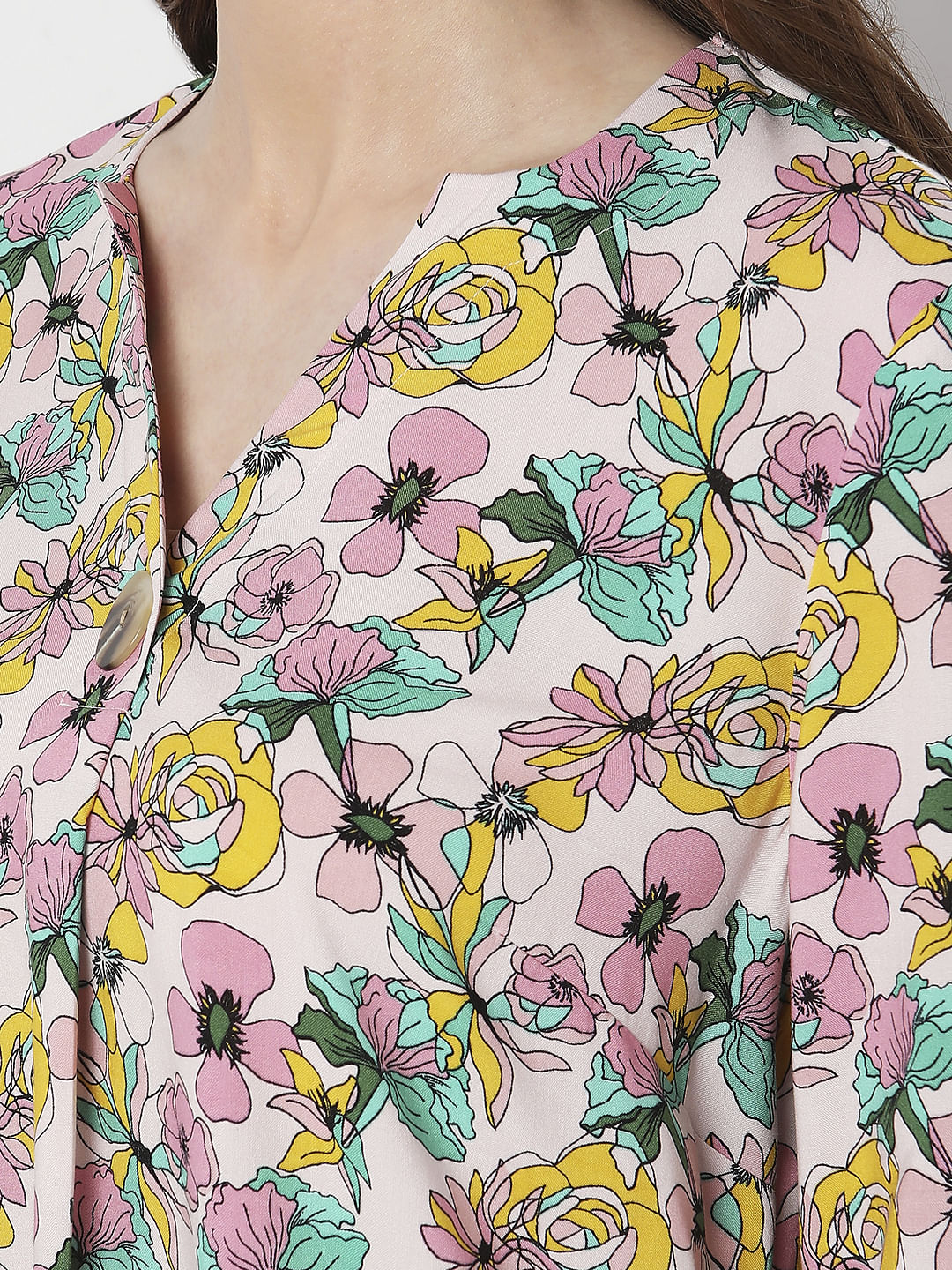 Pink Floral Print Top - Image 8