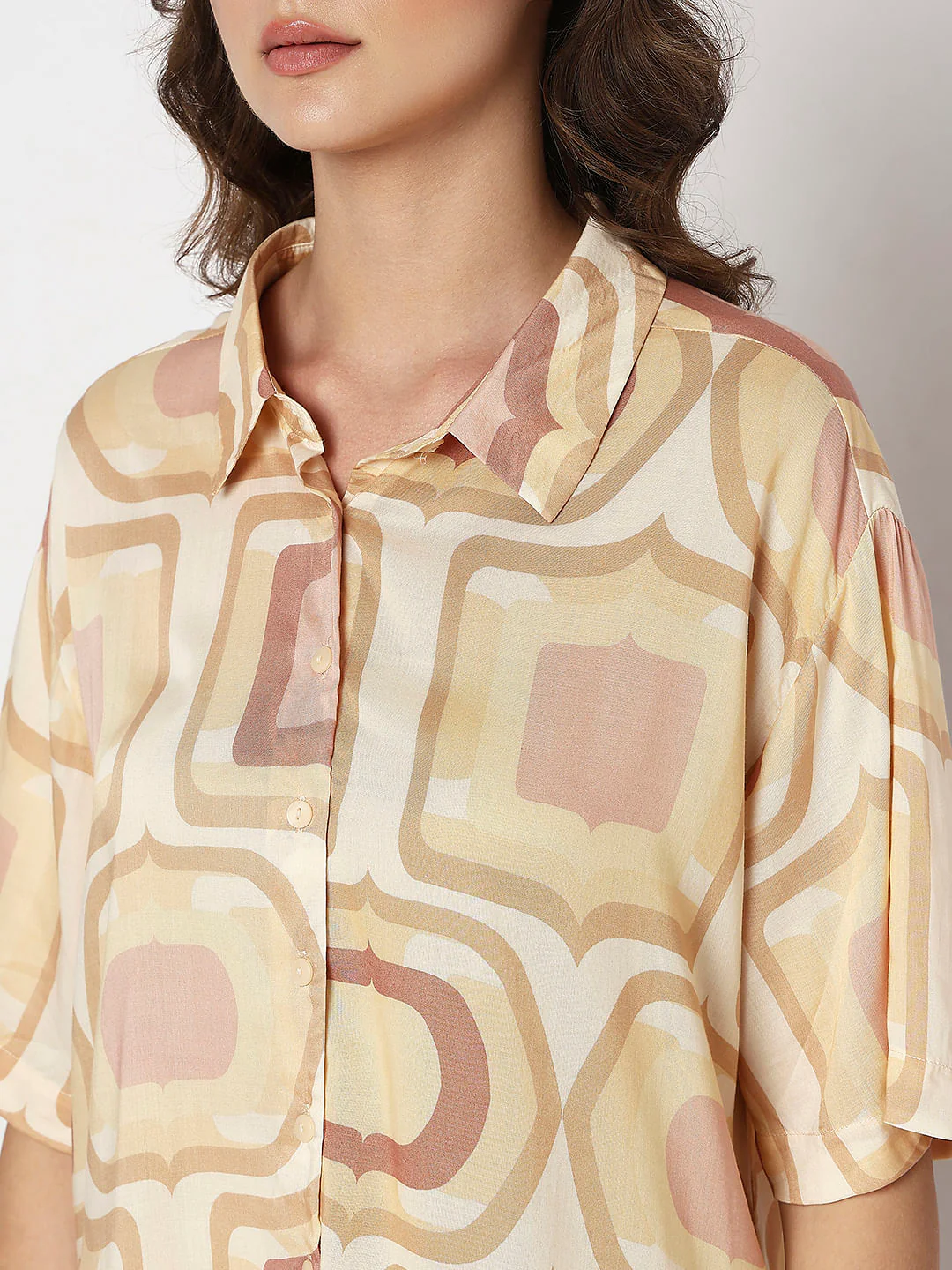 Brown Printed Shirt - Image 8