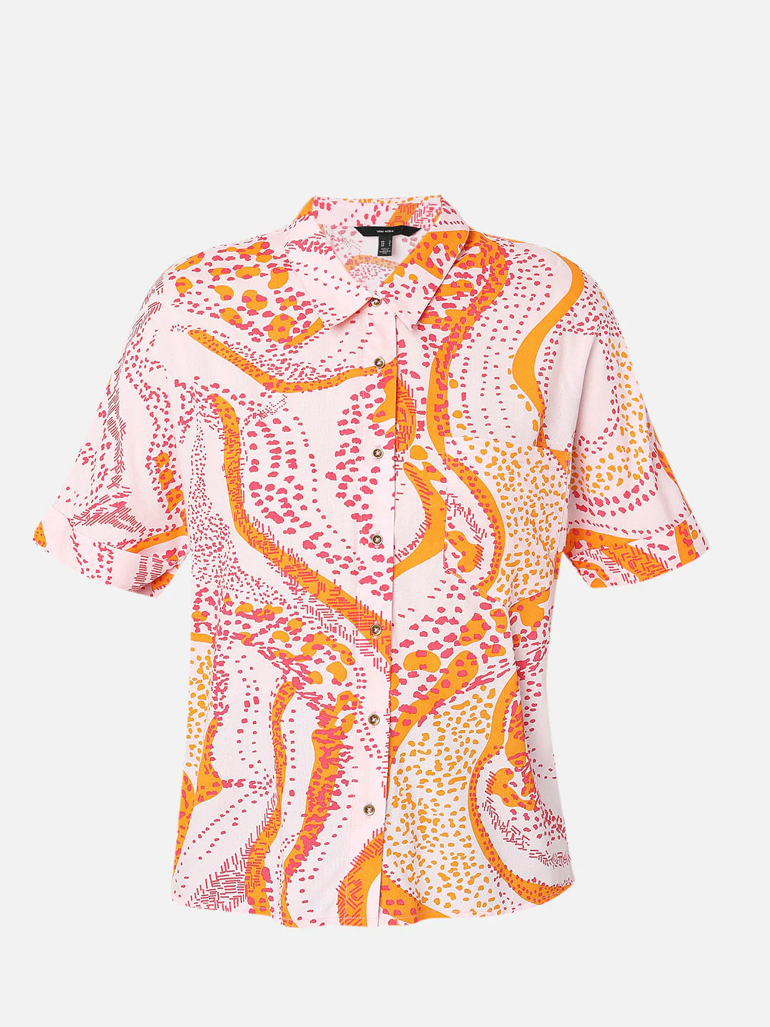 Pink Abstract Print Casual Shirt - Image 7