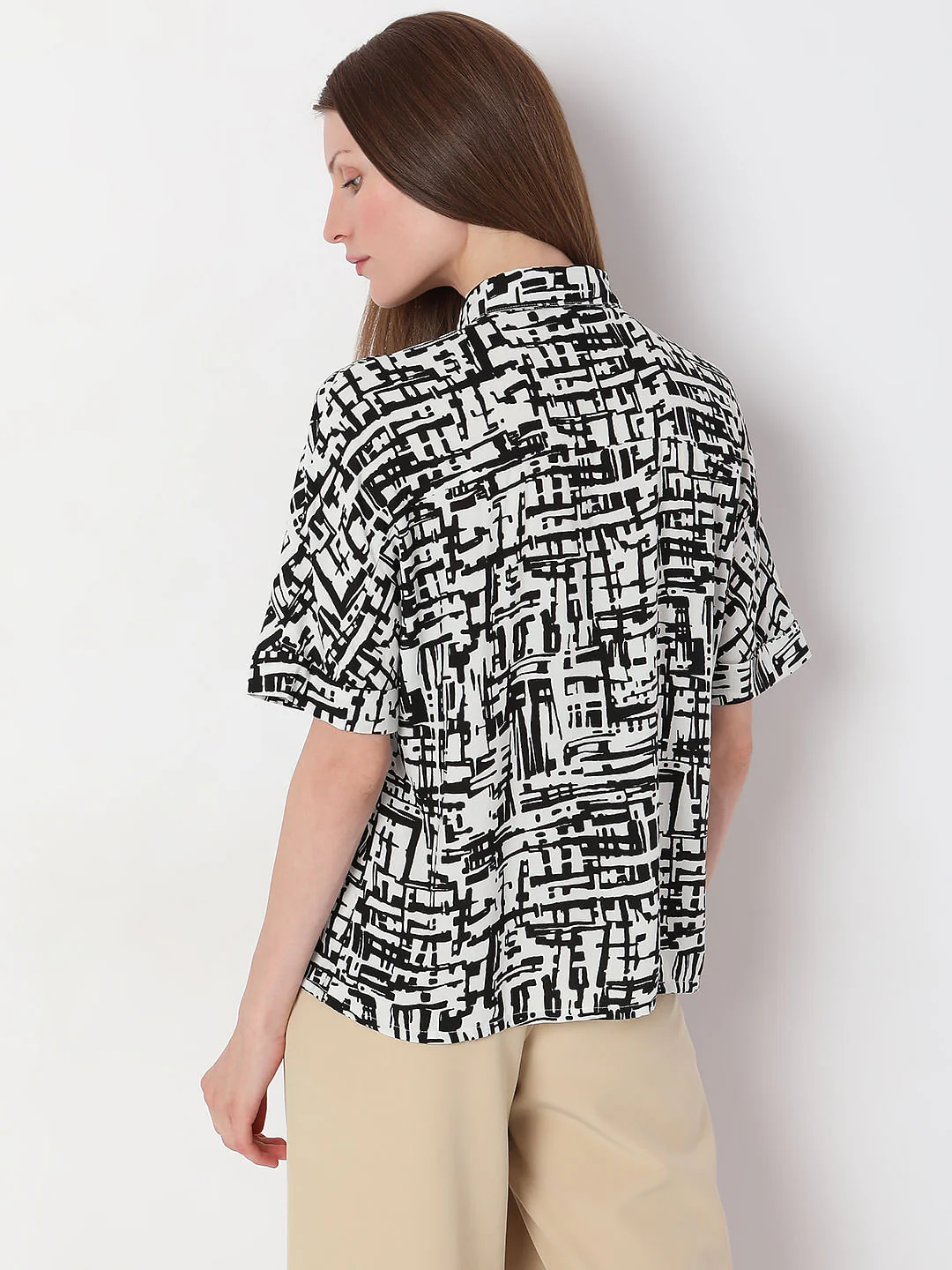 White Printed Shirt - Image 4