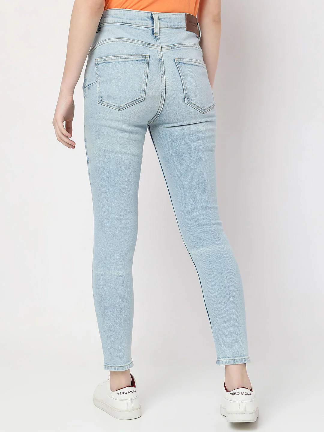 Light Blue High Rise Wendy Skinny Jeans - Image 4