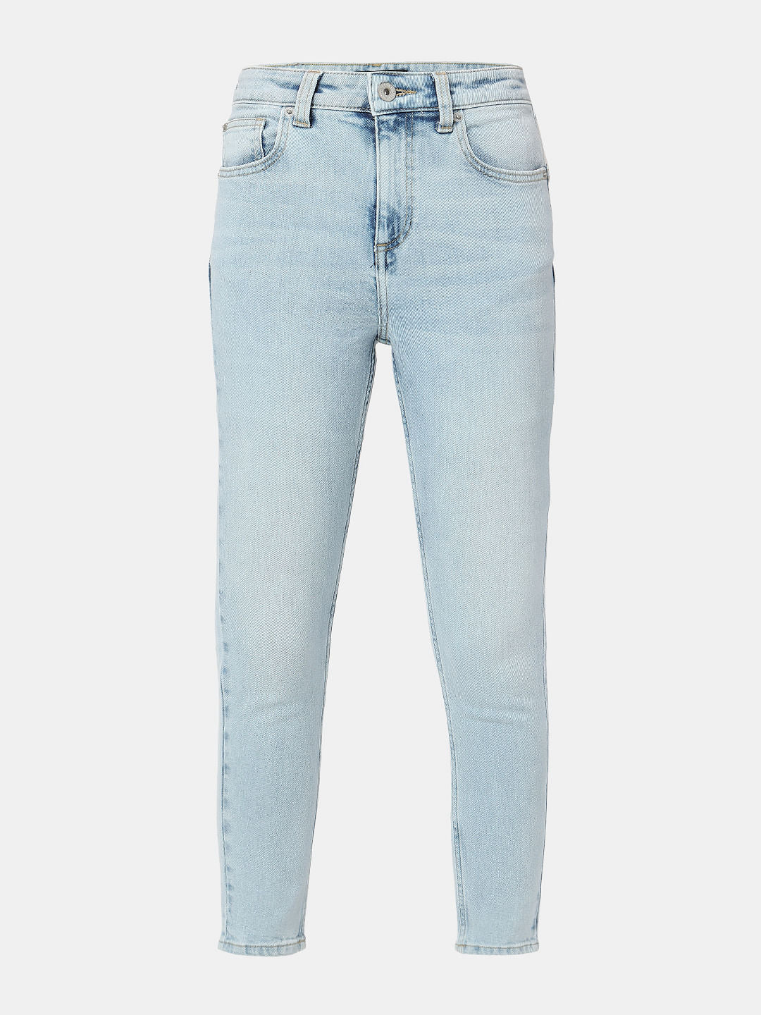Light Blue High Rise Wendy Skinny Jeans - Image 7