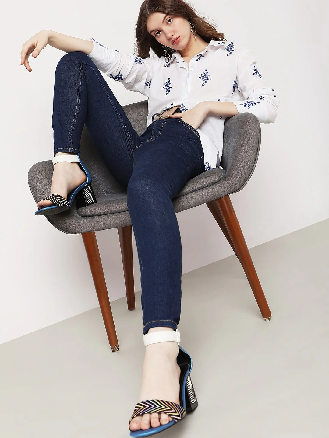 Dark Blue High Rise Pushup Wendy Skinny Jeans