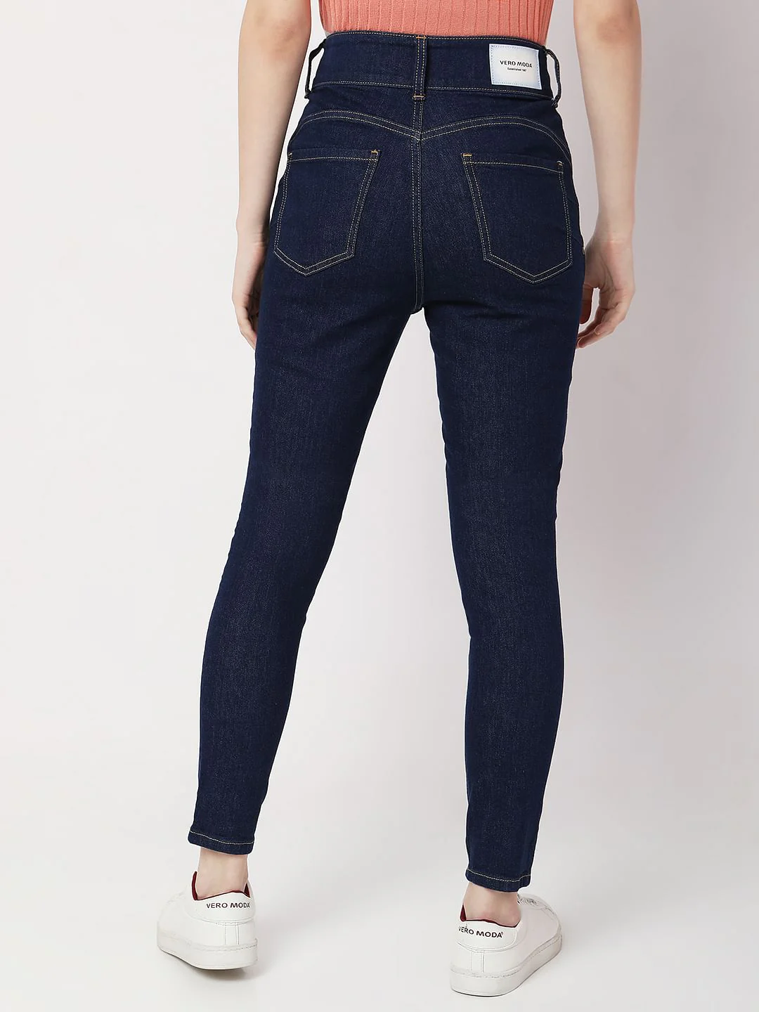 Dark Blue High Rise Pushup Wendy Skinny Jeans - Image 4