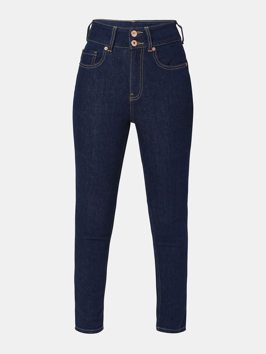Dark Blue High Rise Pushup Wendy Skinny Jeans - Image 7
