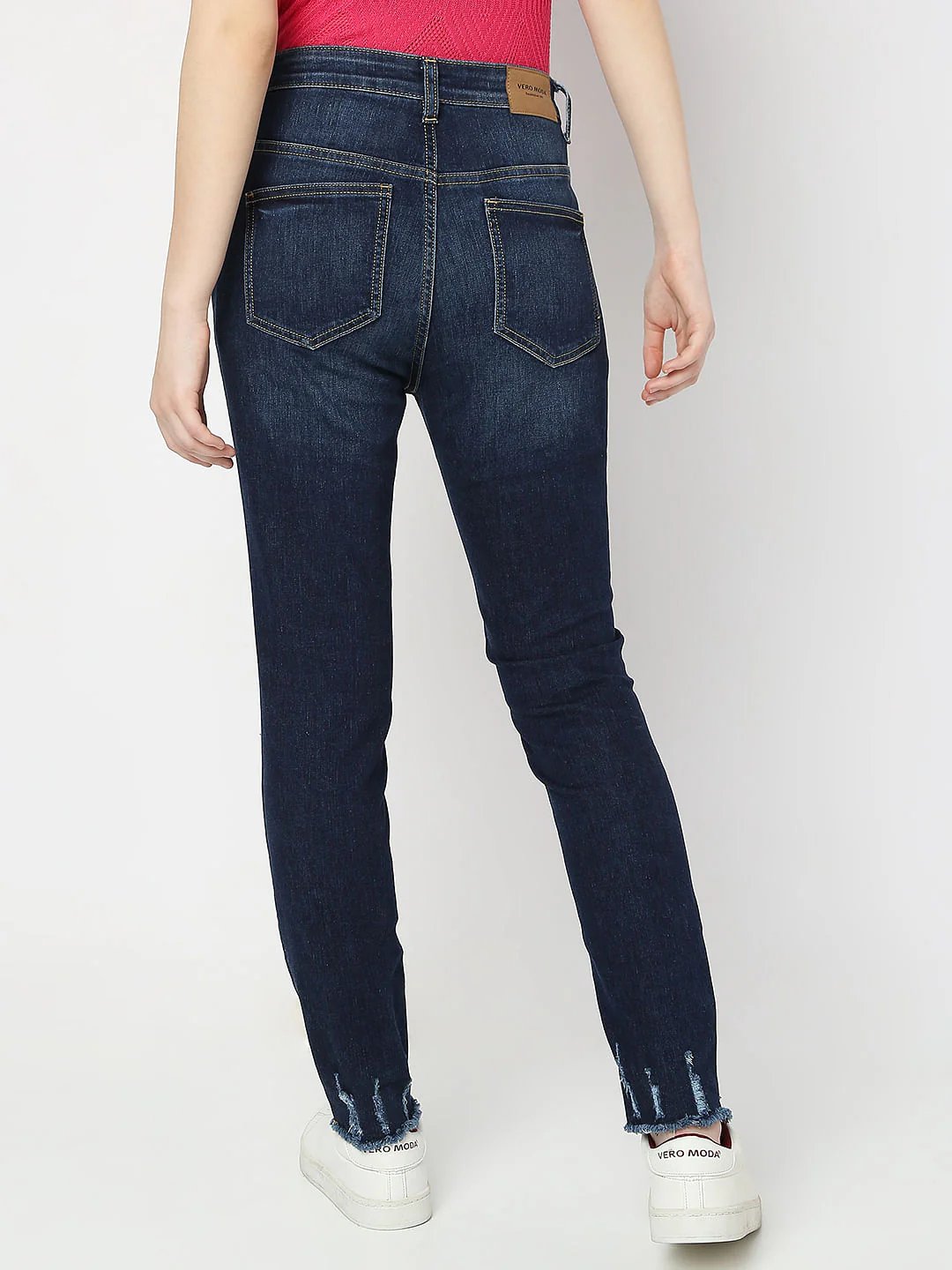 Blue High Rise Distressed Wendy Skinny Jeans - Image 4