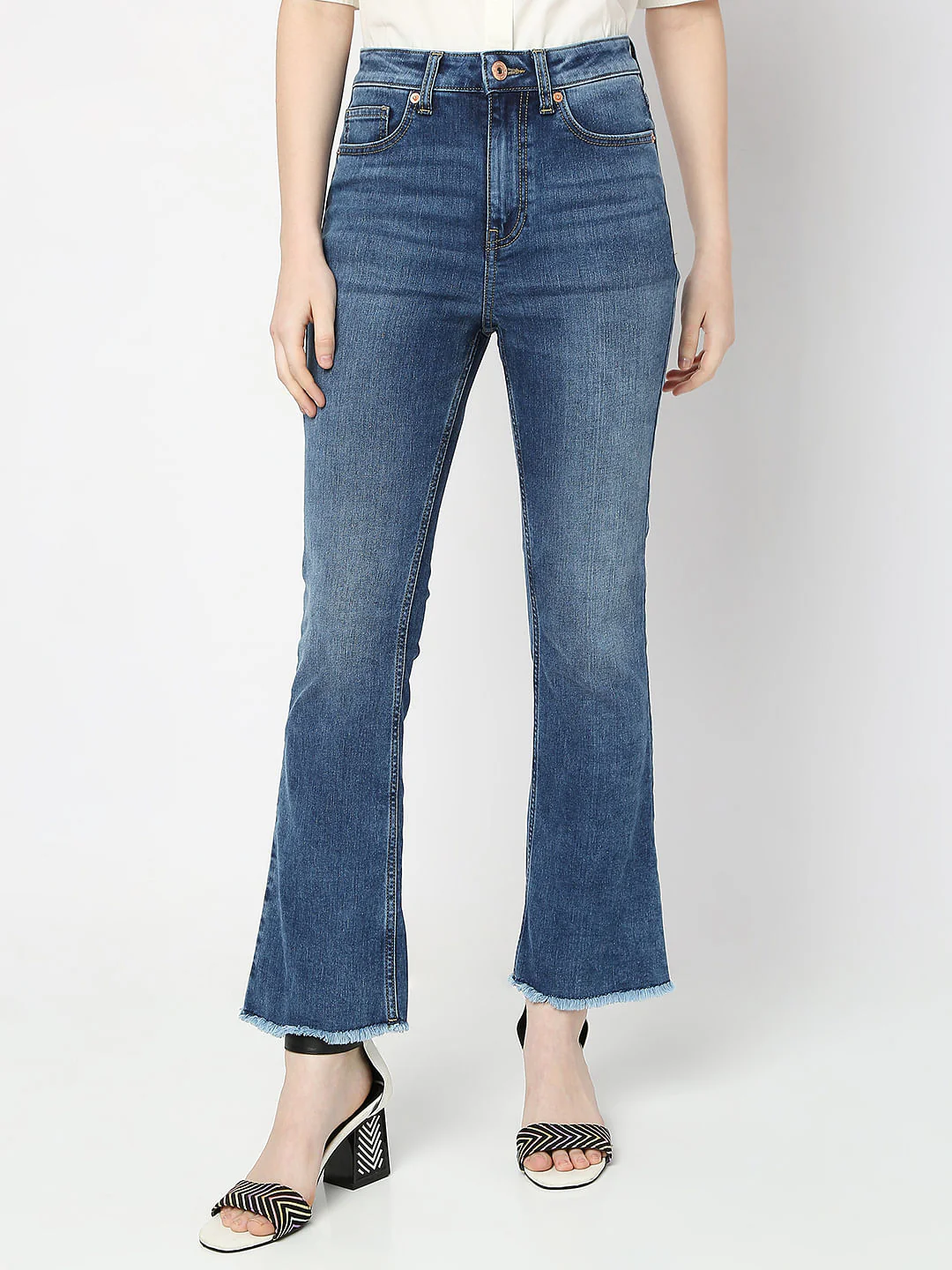 Blue High Rise Petra Bootcut Jeans - Image 2