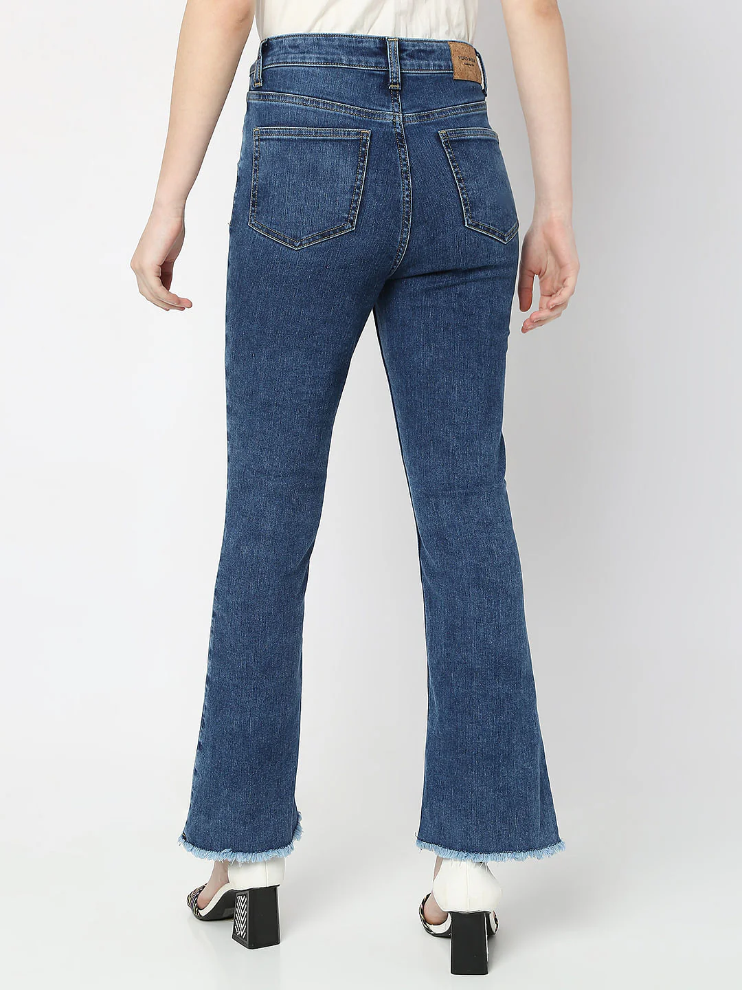 Blue High Rise Petra Bootcut Jeans - Image 4