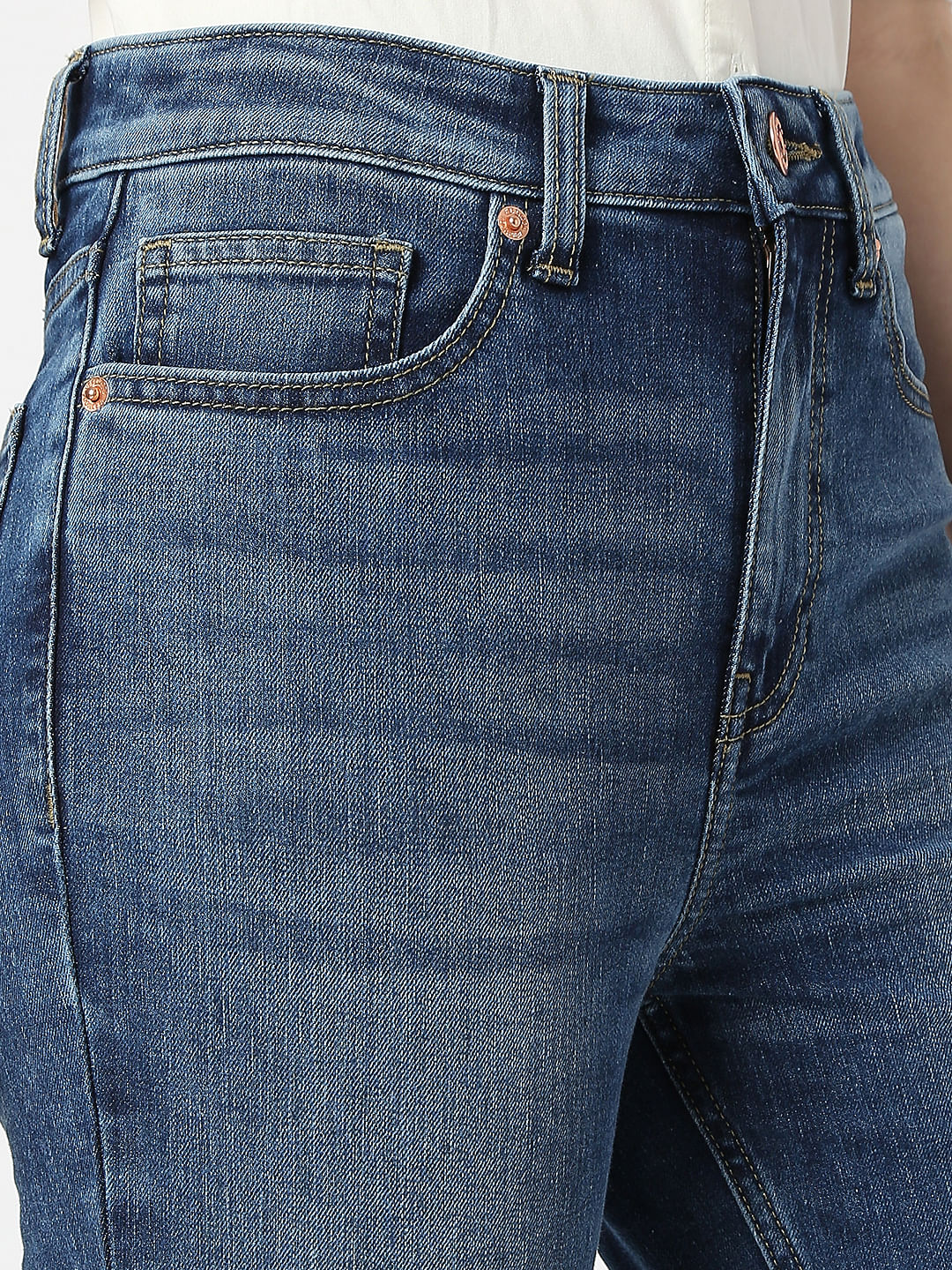 Blue High Rise Petra Bootcut Jeans - Image 5