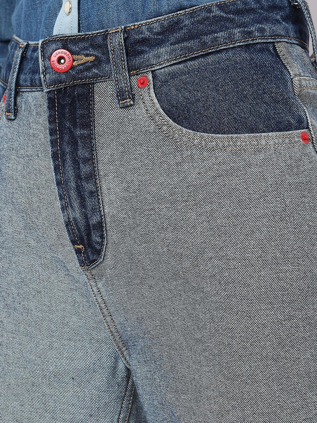 Blue High Rise Jade Straight Fit Jeans - Image 8