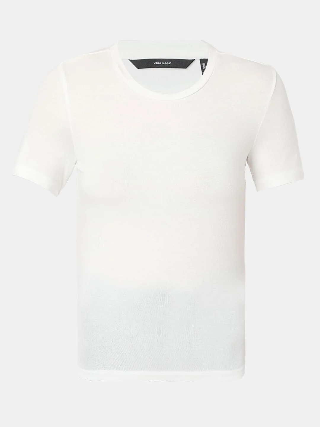 White Solid T-Shirt - Image 7