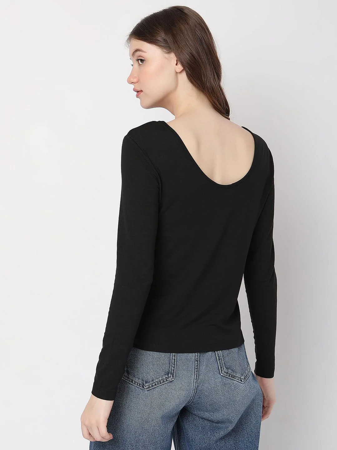Black Full Sleeves T-Shirt - Image 4
