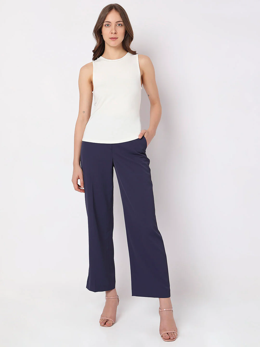 White O-Neck Tank Top - Image 5