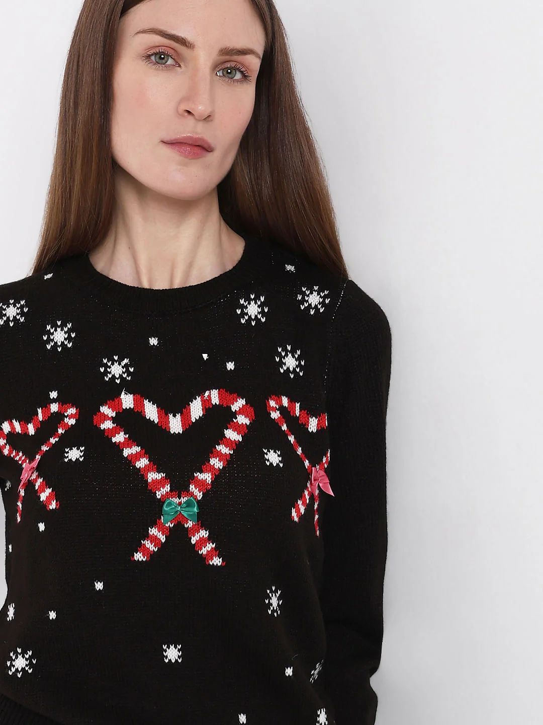 Black Candyheart Print Pullover - Image 6