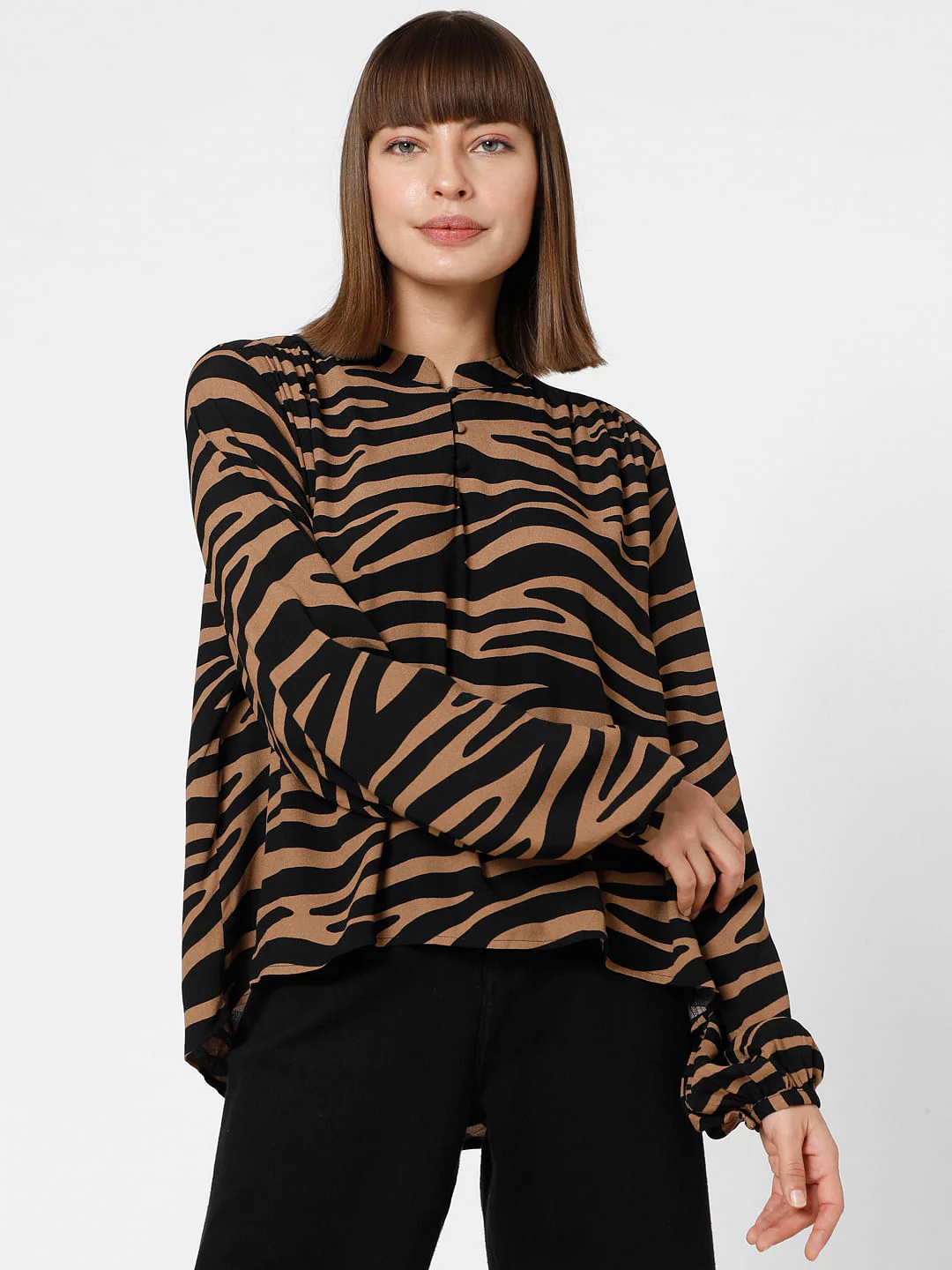 Brown Animal Print Top - Image 2